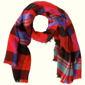 Roxy Juniors Heaven of Curiosity Woven Plaid Blanket Scarf